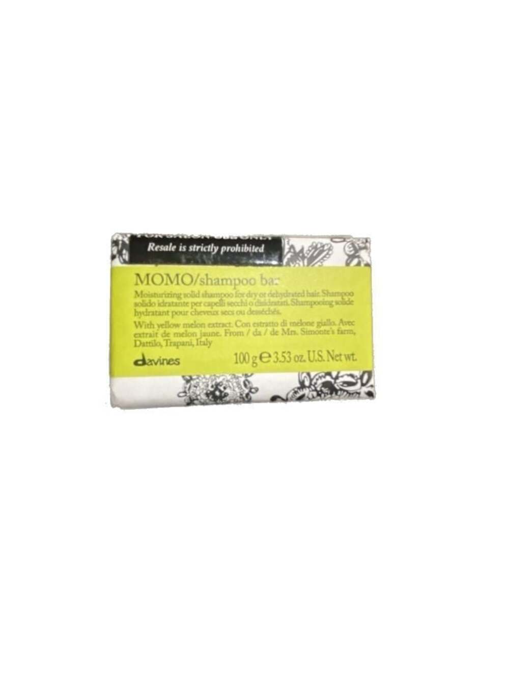 Davines MOMO Moisturizing Solid Shampoo Bar 100g